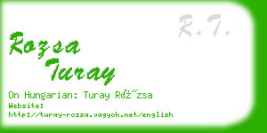 rozsa turay business card